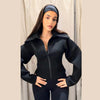Spring Turn Down Collar Bomber Jacket For Women Casual Long Sleeve Zipper Loose Coat Lady High Street Chic Outerwear