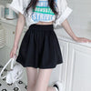 Korean Wide Leg Shorts Ladies Casual All-Match Elastic Waist Sport Short Pants Woman Solid Color Simple Loose Shorts