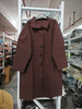Office Lady Trench Coat Solid Color Lapel Long Sleeves Single Breasted Loose Windbreaker Spring Autumn 2DA8844