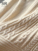 Loose Casual Knit Long Dress Women Solid Elastic Waist Lantern Sleeve O Neck Ladies Winter Sweater Dresses
