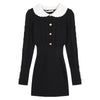 Autumn Winter Elegant Women Sweater Christmas Red Slim Fur Patchwork Hooded Knitted Dress Female Korean Knitwear Hoodie Tops