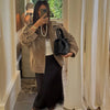 Chic Suede Women Bomber Jacket Women Long Sleeve Pockets Straight Loose Coat Fall Winter Streetwear Outwear