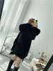 Woolen Coat Oversize Ladies Outerwear Winter Women Natural Fox Fur Collar Cuffs Jacket Hood Cashmere Wool