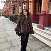 Real Fur Wool Jacket Reality Fur Jacket Women Natural Fox Fur Cuffs Winter Clothing Female Elegant with Belt Woolen Coat