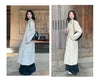 Autumn Simple Style Korean Long Stand-up Collar White Trench Coat Women's Trench