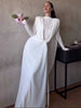 Elegant Shawl Patchwork Dress Women Swing Bandage Ruched Sexy Evening Prom Party Stretch Slim Maxi Bodycon