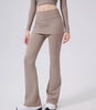 Fake Two High Waisted Slightly Flared Pants with Hip Covering Skirt for Women's Running, Dance Training, Pilates Sports Pants