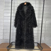 Colorful Women's Furry Coat Rose Pink Faux Fur Coat Suit Collar Autumn Winter Thick Cardigan Long Overcoat Chic 2DB5859