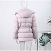 Solid Hooded Padded Jacket Women's Warm Long Sleeve Oversized Jacket Autumn Winter Lady High Street Outerwear