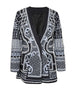 White Pearl Nailed Big Size Blazer Women V-neck Long Sleeve Loose Fit Jacket Tide Spring Autumn 7C274100