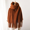240x38cm Women's Cashmere Winter Scarf - Soft Warm Pashmina Wrap, Thick Long Shawl with Tassels, Elegant Poncho Blanket
