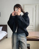 Solid Wool Coat Women Casual Hooded Y2k Loose Zipper Blends Cardigan Full Sleeved Thick Warm Outwear Jackets Autumn Winter