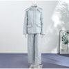 In stock Polka Dot Hooded Puffer Coat Drawstring Hem Zip‑Up Winter Women Warm Pants Set Glam Causal Lady Cotton‑Padded Suit
