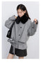 Women Korean Coat Loose Casual Woolen Single-sided Detachable Collar Female Overcoat Ladies Jacket Autumn Winter