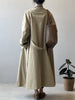Stand Neck Long Trench Coat Women Spring Casual Turn-down Collar Single-breasted Trench Coat