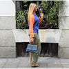 Printed Curved Wide Leg Denim Jeans High Waist Seam Detail Casual Women All-match Long Pants Autumn Chic Outfits