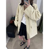 Single-Breasted Jacket Loose Corduroy Turn-Down Collar Long Sleeve Ladies Loose Coat with Pockets Spring Women