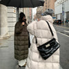 Winter Long Parkas Coat for Women Korean Oversized Stand Collar Cotton-Padded Jacket Windproof Warm Thick Parkas Outerwear