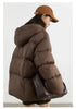 Women Down Coats Solid Loose Hooded 90 White Duck Down Down Jacket Puffs Female Outerwear Autumn Winter