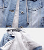 Women Jacket Women Denim Jacket Winter Women's Denim Coat with Furry Hood Plush Lining Stylish Button Closure for Windproof