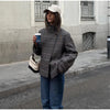 Women Casual Plaid Windbreaker Turn-down Collar Long Sleeve Belt Waist Jacket Spring High Street Lady Commute Coat
