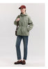Denim Jacket Women Mid-Length Loose Hooded Spring Waist-Cinching Coat Retro Design for Outfits