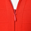 Women White Hollow Out HL Bandage Dress Long Sleeve Bodycon Sexy Cut Out High Neck Party Red Black Midi Runway Dress XL