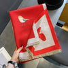Women's Thick Imitation Cashmere Blanket Scarf Warm Pashmina Shawl Winter Wrap Print Poncho Echarpe Female Wrap