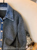 High-Quality Korean Denim Shirt Collar Stitching Fake Two-piece Sweater Women Cardigan Chic Knitted Coat Female Tops