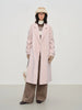 Women's Pure Wool Double Breasted Coat - Classic Mid-Length Winter Trench Warm Elegant Overcoat
