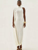 Split Turtleneck Sexy Maxi Dress Women Gown One-shoulder High Waist Bodycon Solid Club Party Long Dress Elegant