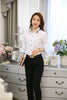 1pcs Woman Four Season Occupation Shirts Lady Casual Long Sleeve Turn-down Collar Shirt Female Working Clothes Formal Dress Tops
