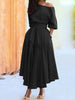Women's S-2XL Size Slanted Shoulder Collar Tie Waist Style Solid Color Dress Leopard print maxi dresses for women