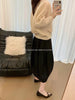 Pleated Cropped Blazer Women Batwing Sleeve Open Front Button Cardigan Jacket Elegant Office Casual Coat