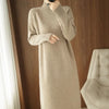 Women's Knit Sweater Dress Loose Knitted One-piece Dresses For Women Autumn Winter With Midi Korean