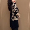 Autumn Winter Add Velvet/No Velvet Women Bottoming Dress Diamonds Dreses Middle Aged Mother Pullover Tops 5XL