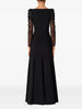 Diamonds Beaded Sequins Formal Evening Dress Lace Long Sleeves Mermaid Women's Gowns Trumpet Elegant Wedding Party Dress