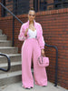Active Women's Set Long Sleeve Striped Sweatshirt+Straight Pants Fall Street Two 2 Piece Sets Outfits Sportwear