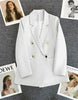 Spring Autumn Long Sleeve Female Blazer Double Button Jacket Ladies Business Work Wear Formal Coat Women Outerwea