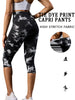 Women's High Waisted Capri Pants Soft Tummy Control No See Through Workout Yoga Running Athletic Push Up Gym Leggings