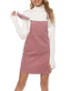 Women's Suspender Skirt Corduroy Spring and Autumn Pocket Strap Adjustable Casual Strap Short Dress