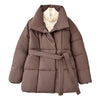 Autumn Winter Warm Cotton Jacket Women Loose Casual Cotton Coat Stand-Up Collar Pure Colour Outerwear Female