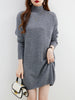 Turtleneck Sweater Women's Pullovers 100% Merino Wool Long Sweater Dress Fall Winter Warm Long Sleeve Knit Jumper Female Dresses