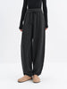 Leisure Loose-fitting High-waisted Drawstring Knit Lantern Pants for Women Winter Style Korean Style