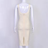 Yellow U Neck Striped Bandage Dress Evening Backless Sexy Bodycon Women Dress Party Celebrity Vocation Dresses