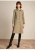 Spring Autumn Korean Women's Windbreaker Lapel Single-breasted Mid-length Ladies Overcoat British Casual Trench Coat