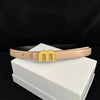 Thin 2.5cm Belts for Women Girls Waist Belt Cowhide Leather MetalBuckle Belt Leisure Dress Jeans Waistband