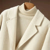 Double-sided Wool Coat Autumn Winter Women's Suit Collar Cocoon-neck Raglan Sleeves Small Lloose Versatile Pure Woolen Coat