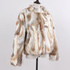Genuine Rabbit Fur Coat Women Real Rabbit Fur Jacket Lady Winter Fur Overcoat Customized Big Size Mandarin Collar