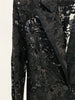 High Street Designer Runway Suit Set Women's Single Button Guipure Lace Sequined Blazer Pants Suit